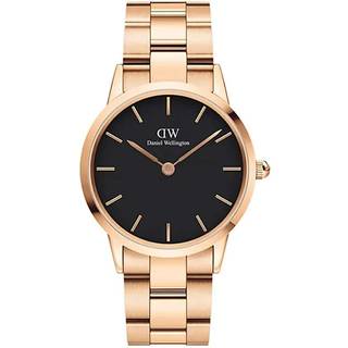 Daniel Wellington DW Watch Iconic Link Black Rose Gold 36mm MIC