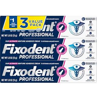 Fixodent Professional Ultimate Proteselimcreme 1,8 oz (3-pak) til proteser – hold hele dagen, fødevareforsegling og ånde-beskyttelse