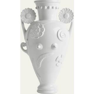 L'Objet Vases - 'Pantheon Persephone' vase, white in white EARTHANWARE