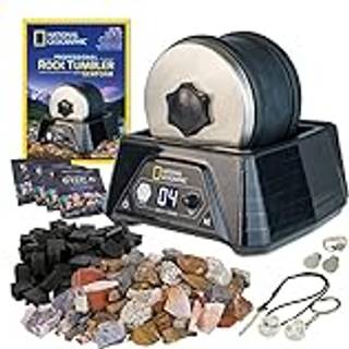 National Geographic Professional Rock Tumbler Kit - Ekstra store 2 lb. Tønde med 3-trins motor & 9-dages timer-Geology DIY-sæt til voksne Rock Co