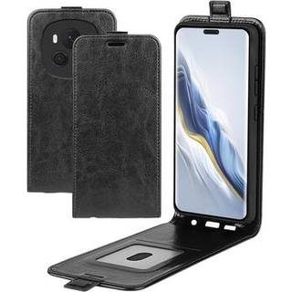 Honor Magic6 Pro Vertikal Flip Taske med Kortholder - Sort
