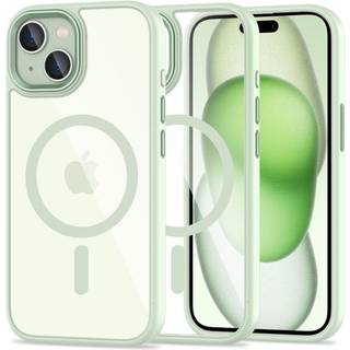 iPhone 15 Tech-Protect Magmat Cover - MagSafe Kompatibel - Grøn / Klar