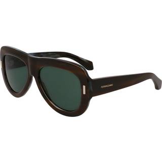Ferragamo Kvinde SF2029SE 221 Solbriller Acetat Brun Pilot Normal Normal