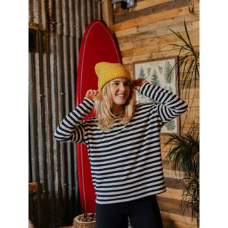 Passenger Women's Panorama Striped L/S T-Shirt Longsleeve Damer størrelse S farve grå
