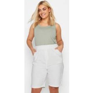 Yours Curve Yours Curve White Cool 100% Cotton Shorts