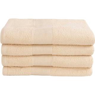 Badehåndklæde - 100% Blødt bomuld med høj absorberingsevne - 70x140 cm - Creme farvet bade håndklæde fra danske By Borg