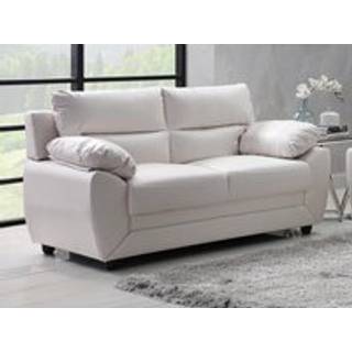 2-personers sofa MANOA i imiteret læder - Hvid