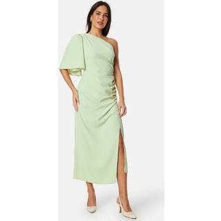 Ruched One Shoulder Midi Dress