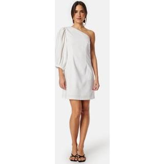 Bubbleroom Occasion One Shoulder Dress White 38