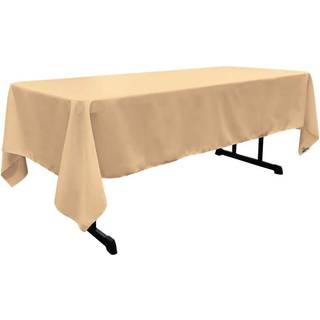 LA linned polyester poplin 60 x 108-tommer rektangul?r dug Khaki