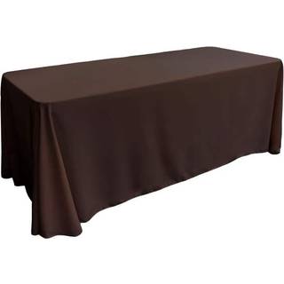LA Linned Polyester Poplin Rectangular Tabline 90 med 156-tommer brun