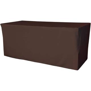 LA Linen Polyester Poplin Monteret dug 72""""L x 24""""B x 30""""H Brun