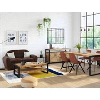 2-personers klubsofa 100% patineret læder BAUDOIN - Brun