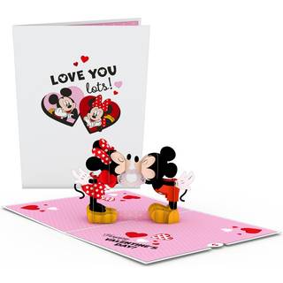 LovePop Valentines Day Card for Hem - 3D Disney Pop -Up Cards - Mickey Mouse - Love You Lots! - 5 """" x 7 """" - Blank Notecard & konvolut inkludere