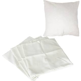 Allgala White Throw Pillow Case 4-Pack 18x18 tommer (kun sager) Farende farve dekorativ kastepudebetræk almindelig farve perfekt til sofa sofa se