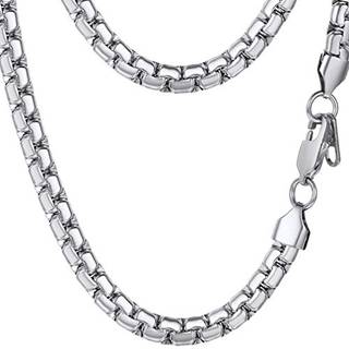 Prosteel rostfritt stål kedja halsband kvinnor pojke män smycken rund låda platt kedja trendiga skikt skiktat långt halsband