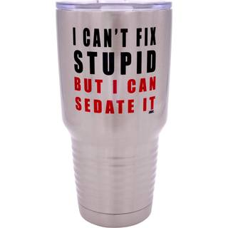 Sjovt, jeg kan ikke ordne dumt, men jeg kan berolige det 30 ounce stor rejs tumbler krus cup m/l?g sygeplejerske l?ge farmaceut