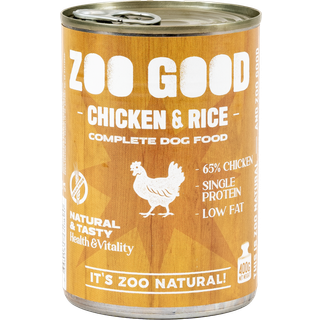 ZOO GOOD Fedtfattig Kylling Og Ris Til Voksne - 400 g