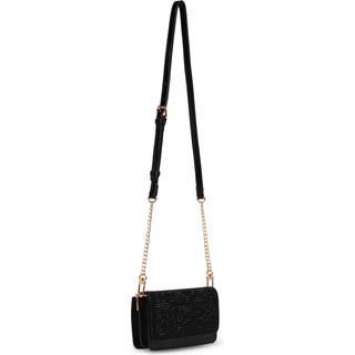 Anne Klein Crystalized Mini Flap Crossbody Black/Black
