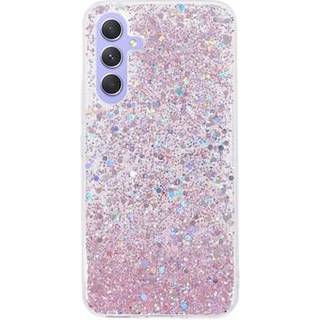 Samsung Galaxy A05s Glitter Flakes TPU Cover - Pink