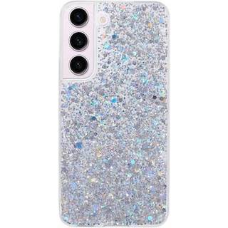 Samsung Galaxy S23 Glitter Flakes TPU Cover - Sølv