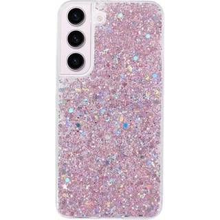Samsung Galaxy S23 Glitter Flakes TPU Cover - Pink