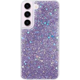 Samsung Galaxy S23 Glitter Flakes TPU Cover - Lilla