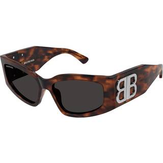 Balenciaga Kvinde BB0321S 003 Solbriller Acetat Havana Grå Cat Eye