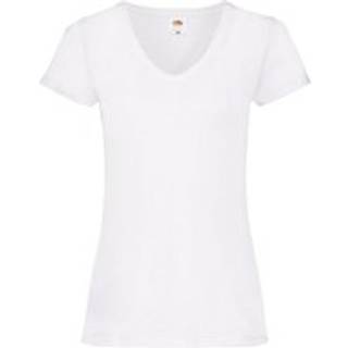 Fruit of the Loom Lady Fit Valueweight V-neck T - White - XX-Large * Kampagne *