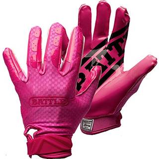 Battle Sports Triple Threat Bride modtager Fodboldhandsker Ultra Stick Voksne & Youth Handsker - Voksen Medium Pink