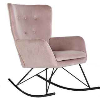 Gyngestol Home ESPRIT Sort Pink Polyester Metal 68 x 90 x 92 cm