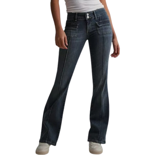 Nelly - Blå - Low Waist Bootcut Pocket Jeans - EU 46
