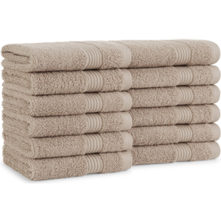 Arkwright Bath Washcloths 12 Pack - Super Soft 100% Cotton 600 GSm Quick Dry & Absorbent Luxury Face & Body Wash Cloth håndklæder til hoteller Sp