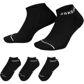 Jordan Everyday No-Show-strømper (3 par) - sort - 38-42