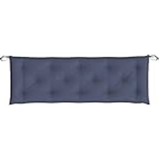 Hynde Til Havebænk Oxfordstof Bladmønster - Marineblå / 150 x 50 x 7 cm