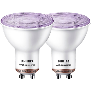Philips smart led  spot gu10 50w color plast dæmpbar 2-pak