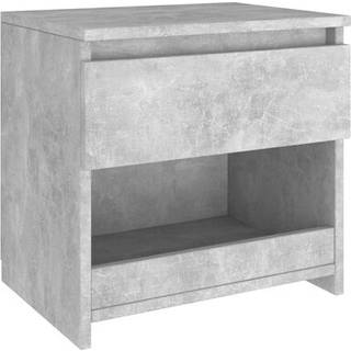 sengebord 40x30x39 cm konstrueret træ betongrå