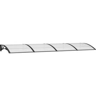 dørbaldakin 350x100 cm polycarbonat sort