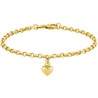 NOA Kids - Børnearmbånd i forgyldt sølv m. hjerte vedhæng