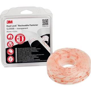 Dual-Lock burretape SJ356B 25mm × 2,5m klar