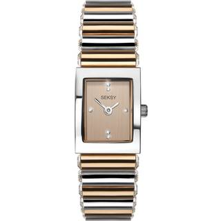 Seksy Edge 2867 Two Tone Crystal Bracelet Watch - W33191