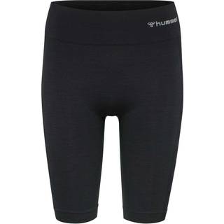 Hummel Women's Hmlclea Seamless Cycling Shorts Black Melange, XS