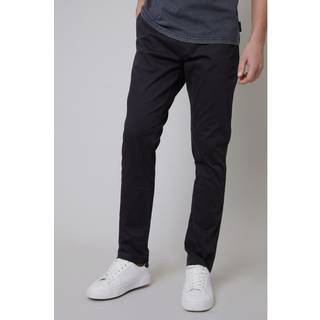 Threadbare Threadbare Black Cotton Slim Fit Chino Trousers With Stretch