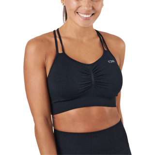 Define Seamless Scrunch Sports Bra, Black