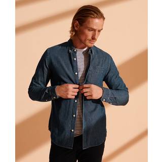 Superdry Klassisk denimskjorte med button down-krave