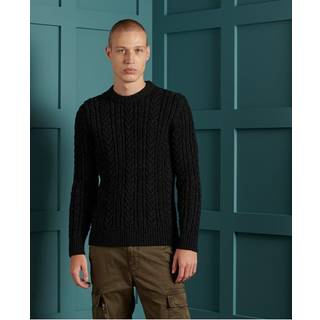 Superdry Kabelstrikket Jacob trøje med rund hals