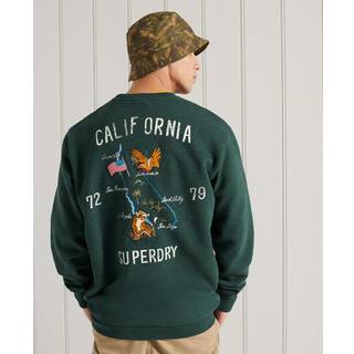 Superdry Military sweatshirt med rund halsudskæring og grafik