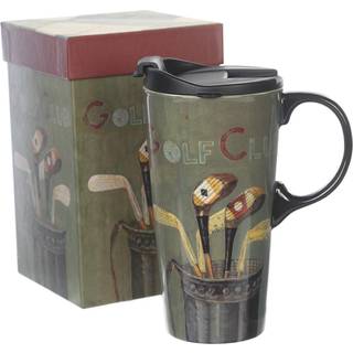 Topadorn kaffe keramik krus porcel?n latte te kop med l?g 17oz Golf