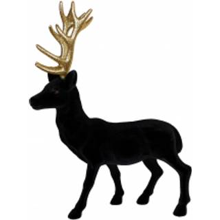 Schwarzer Hirsch Samt beflockt 30cm
