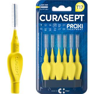 Curasept, mellemsbørste, T17,gul,kort, 6 stk